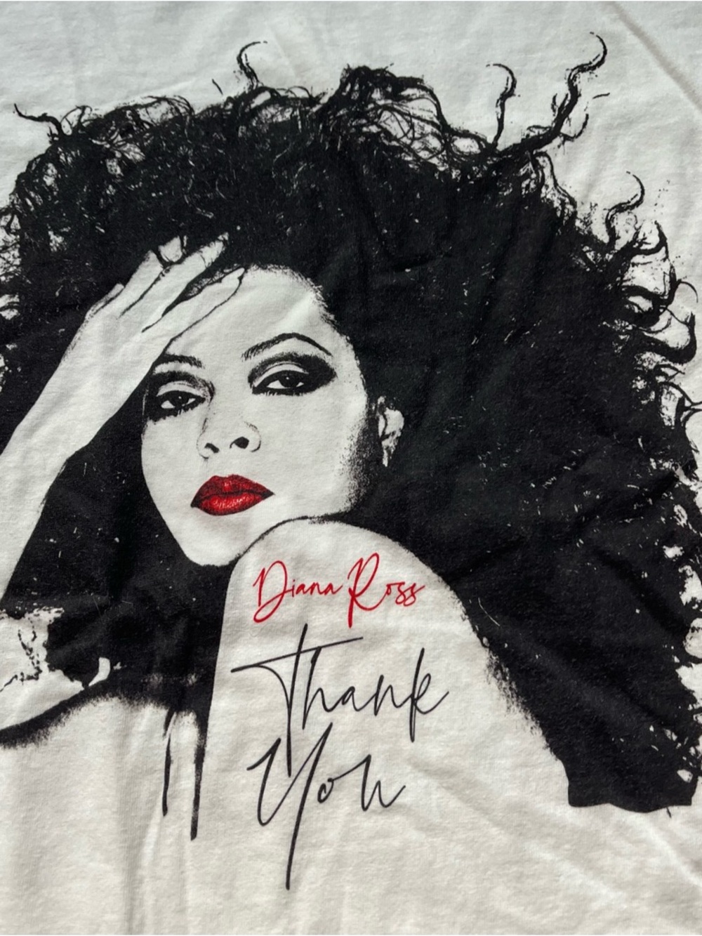 NWT Port & Company Women’s Diana Ross Thank You Tour White T-Shirt - Size M - Picture 5 of 7